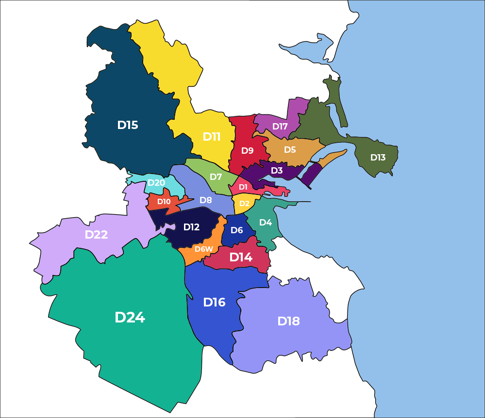 Dublin Postal Districts, Ireland